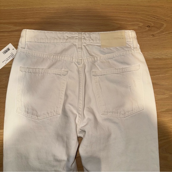 GRLFRND Harlow High-Rise Bootcut Slit Jeans Ivory Silver Strand 26 - Picture 13 of 16